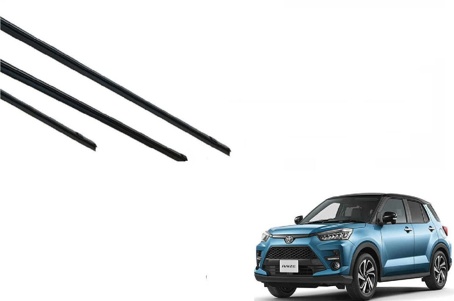 ライズ ロッキー 適合 サイズ ワイパーゴム 替えゴム 3本セット TOYOTA 純正互換 運転席 助手席 リア フロント raize Rocky