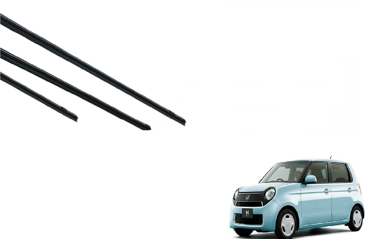N-ONE ワイパー 替えゴム 適合サイズ フロント2本 リア1本 合計3本 交換セット HONDA純正互換 運転席 助手席 リア Nワン エヌワン JG1 JG2 専用 SmartCustom