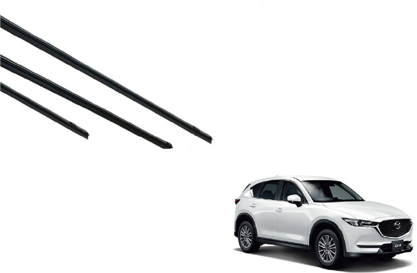 CX-5 KF系 ワイパー 替えゴム 適合サイズ フロント2本 リア1本 合計3本 交換セット MAZDA純正互換 KF2P KF5P KFEP