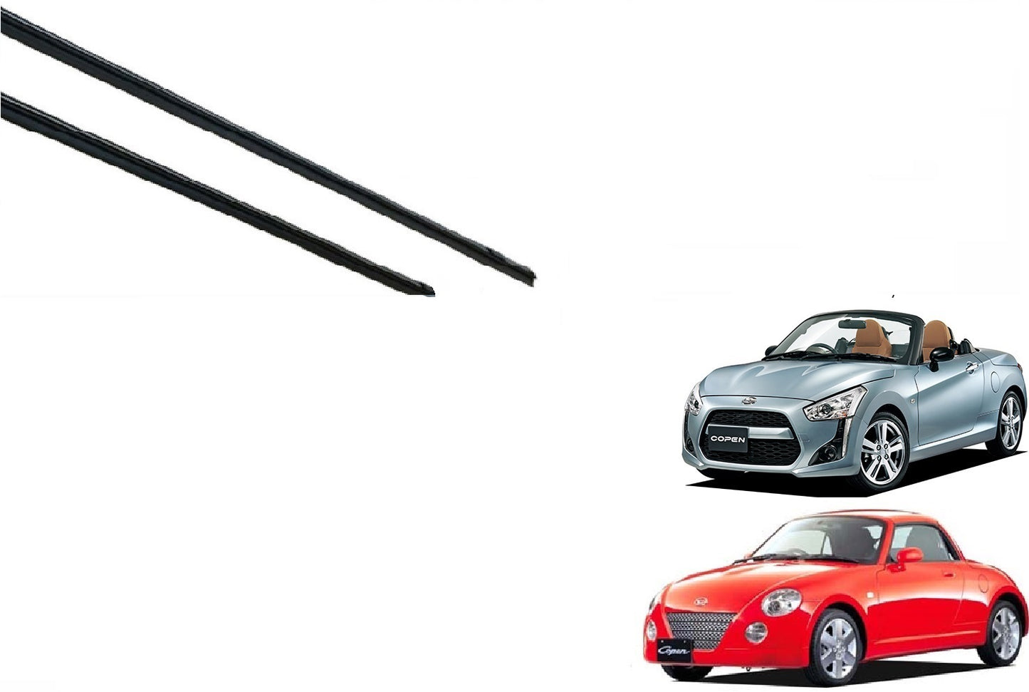 コペン ワイパー 替えゴム 適合サイズ フロント2本 交換セット DAIHATSU純正互換 運転席 助手席 L880K LA400K COPEN SmartCustom