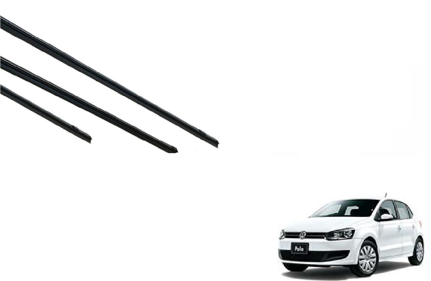 VW POLO ポロ 4 5 適合サイズ ワイパー 替えゴム 純正互換品 セット 運転席 助手席 フロント リア サイズ 6R 9N ラバー ワイパー研究所