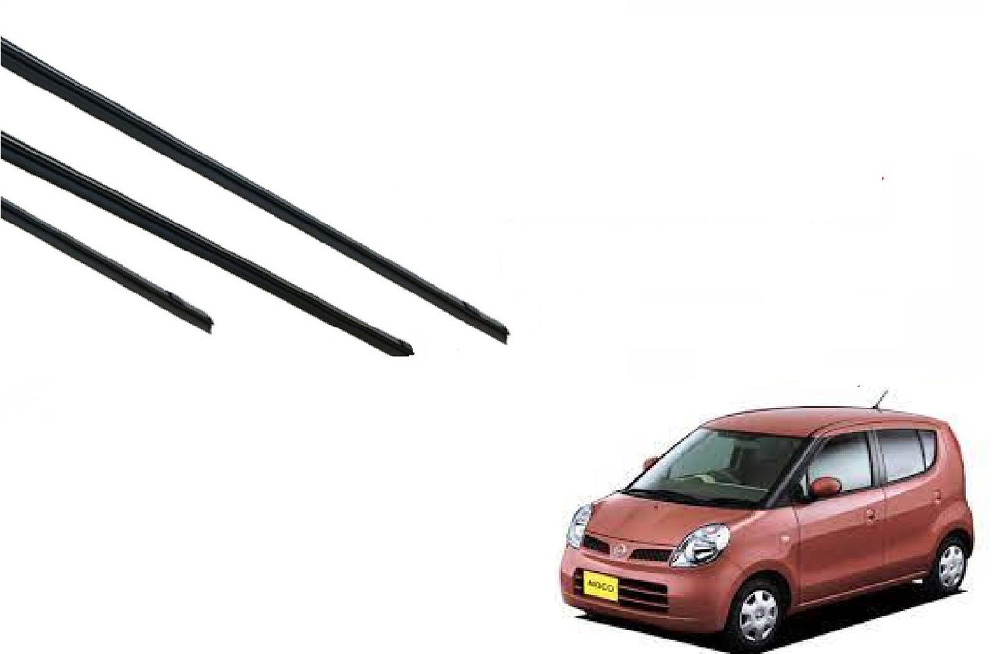 モコ ワイパー 替えゴム 適合サイズ フロント2本 リア1本 合計3本 交換セット日産純正互換品 運転席 助手席 Moco MG22S SmartCustom