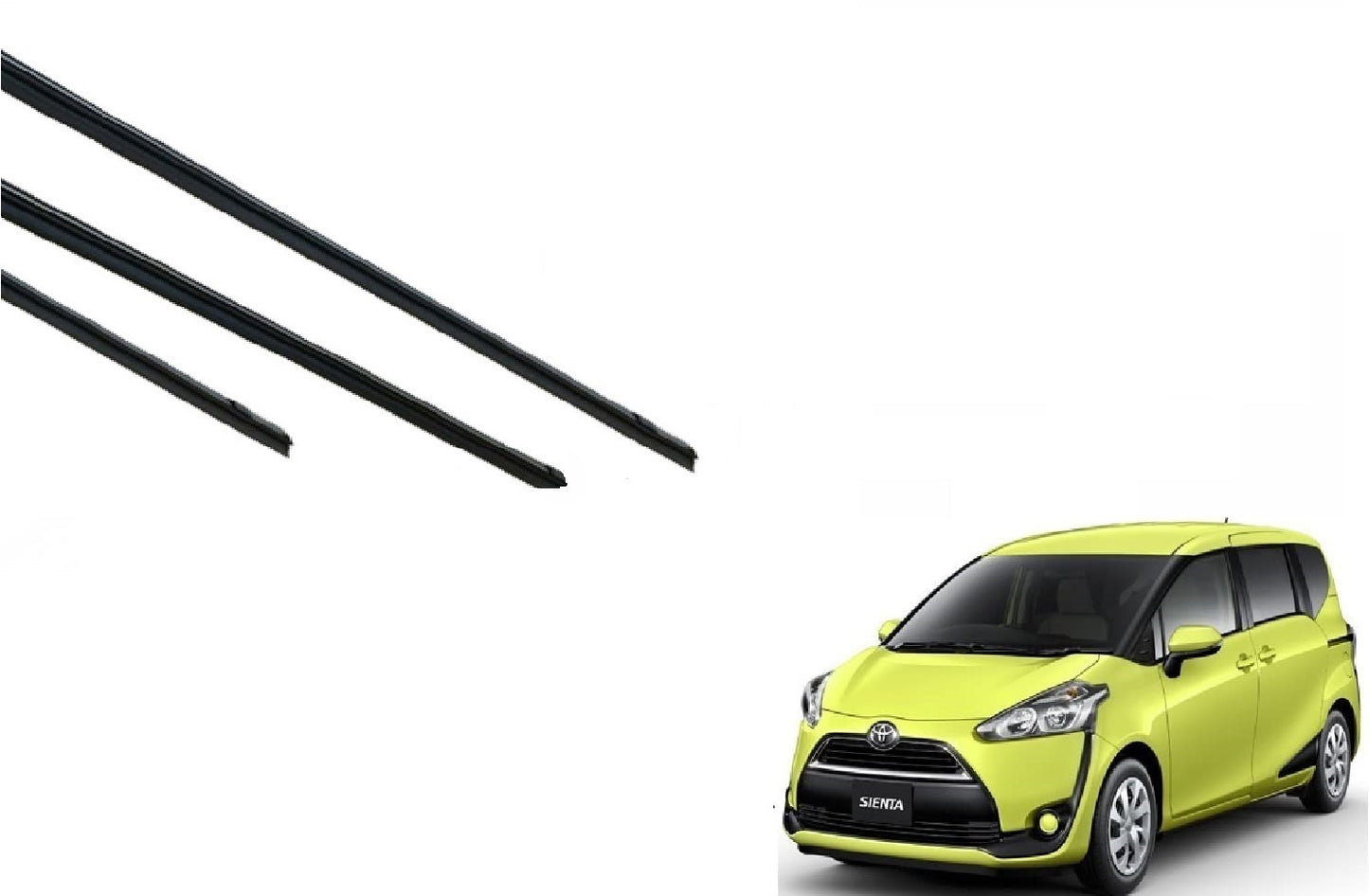 170系 シエンタ ワイパー 替えゴム 適合サイズ フロント2本 リア1本 合計3本 交換セット TOYOTA 純正互換 SIENTA専用 ワイパー研究所